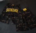 SUNDAY BIG LOGO BAGGY CAMO CARGO